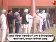 अंबाला पंचायत चुनाव में दूसरे चरण के लिए शांतिपूर्ण मतदान जारी, मतदाताओं में भारी उत्साह
