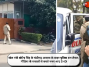 खेल मंत्री संदीप सिंह के चंडीगढ़ आवास के बाहर पुलिस बल तैनात, मीडिया के सवालों से बचते नजर आए SHO