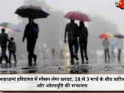 सावधान! हरियाणा में मौसम लेगा करवट, 28 से 3 मार्च के बीच बारिश और ओलावृष्टि की संभावना