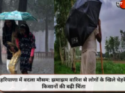 हरियाणा में बदला मौसम: झमाझम बारिश से लोगों के खिले चेहरे, किसानों की बढ़ी चिंता
