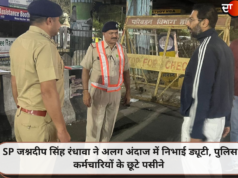 SP जश्नदीप सिंह रंधावा ने अलग अंदाज में निभाई ड्यूटी, पुलिस कर्मचारियों के छूटे पसीने
