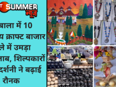 अंबाला में 10 दिवसीय क्राफ्ट बाजार मेले में उमड़ा जनसैलाब, शिल्पकारों की प्रदर्शनी ने बढ़ाई रौनक