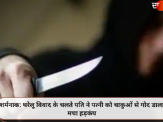 शर्मनाक: घरेलू विवाद के चलते पति ने पत्नी को चाकुओं से गोद डाला, मचा हड़कंप
