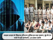 साइबर क्राइम के खिलाफ हरियाणा पुलिस का बड़ा एक्शन, नूंह के 14 गांवों में बड़ी छापेमारी, 125 हैकर दबोचे