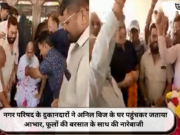 नगर परिषद के दुकानदारों ने अनिल विज के घर पहुंचकर जताया आभार, फूलों की बरसात के साथ की नारेबाजी