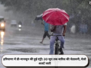 हरियाणा में प्री-मानसून की हुई एंट्री: 30 जून तक बारिश की चेतावनी, येलो अलर्ट जारी