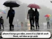 हरियाणा में मानसून हुआ सक्रिय, तापमान में 4-5 डिग्री की आएगी गिरावट, जानें मौसम का पूरा अपडेट