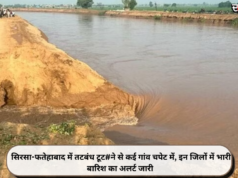 सिरसा-फतेहाबाद में तटबंध टूट#ने से कई गांव चपेट में, इन जिलों में भारी बारिश का अलर्ट जारी
