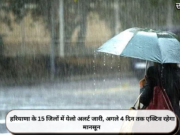 हरियाणा के 15 जिलों में येलो अलर्ट जारी, अगले 4 दिन तक एक्टिव रहेगा मानसून