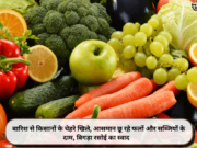 बारिश से किसानों के चेहरे खिले, आसमान छू रहे फलों और सब्जियों के दाम, बिगड़ा रसोई का स्वाद