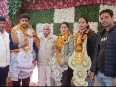 नेशनल बॉक्सिंग प्रतियोगिता में आर्यन चौधरी ने जीता गोल्ड मेडल, शहर पहुँचने पर मिला सम्मान