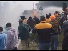 NH खनोरी-दाता सिंह वाला बॉर्डर पर किसानो और पुलिस के बीच झड़प