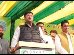 आम आदमी पार्टी को बैसाखी बनाकर इस्तेमाल कर रही कांग्रेस..दुष्यंत चौटाला