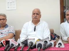 जेजेपी के राष्ट्रीय महासचिव हर्ष कुमार ने समर्थको के साथ दिया कांग्रेस प्रत्याशी को समर्थन