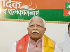 केंद्रीय मंत्री बनने के बाद मनोहर लाल खट्टर पहुंचे करनाल…बोले हरियाणा में पूर्ण बहुमत की सरकार बनना तय