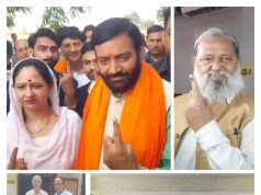 अम्बाला में राजनेता से लेकर अधिकारी और आम जनता आई एक कतार में…लोकतंत्र की मजबूती के लिए किया वोट