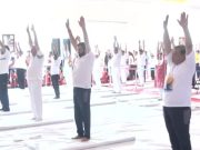 पलवल में जिला स्तरीय योग शिविर का आयोजन.. सीएम सहित शिक्षा मंत्री और एसपी ने लिया भाग