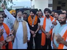 पूर्व मंत्री अनिल विज ने कांस्य पदक विजेता सर्बजोत को किया सम्मानित…खुशी में किया डांस