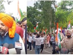 परिवहन मंत्री असीम गोयल की अगुवाई में निकाली गई एक विशाल तिरंगा यात्रा