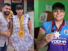 टैक्सी चालक की बेटी और पहलवान चाचा की पहलवान भतीजी का सोनीपत पहुंचने पर हुआ जोरदार स्वागत