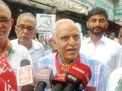 कांग्रेस और कम्युनिस्ट पार्टी के सांझे उम्मीदवार कामरेड ओमप्रकाश ने शहर के विभिन्न क्षेत्रों का किया दौरा