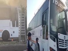 फरीदाबाद में वर्करों को कंपनी ले जा रही बस में लगी आग.. समय रहते हुआ बचाव