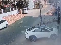 तेज रफ्तार डिपेंडर गाड़ी से हुए हादसे के बाद भी कारवाई करने से पीछे हट रही पुलिस