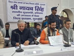 गुरूग्राम में ही नहीं बल्कि पूरे हरियाणा में सुरक्षा को मजबूत करने के लिए हमारा प्रयास -नायब सिंह सैनी