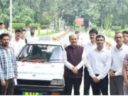 कुरुक्षेत्र विश्वविद्यालय यूआईईटी संस्थान में छात्रों ने निर्मित किया ईवी व्हीकल..वेस्ट मैटेरियल का भी किया प्रयोग