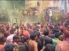 गांव सौंध और बंचारी में फूलडोर मेले पर हुरियारों ने पीतल और स्टील की पिचकारियों से जमकर बरसाए रंग