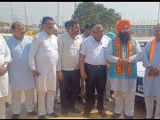 गांव छपरी के किसान की गेहूं की पहली ढेरी की खाद्य आपूर्ति विभाग ने की खरीद