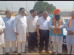 गांव छपरी के किसान की गेहूं की पहली ढेरी की खाद्य आपूर्ति विभाग ने की खरीद