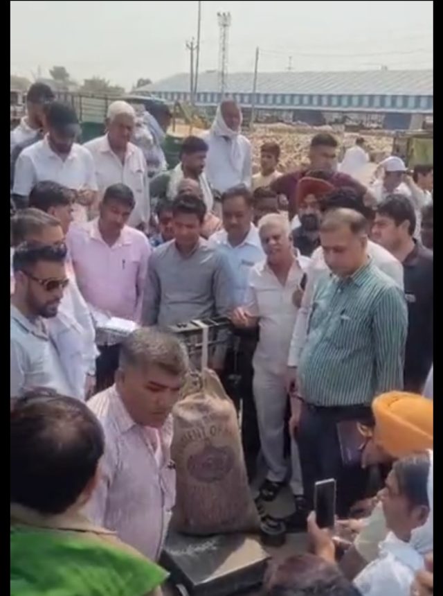 CM Flying raid grain market