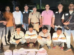 पुलिस ने 4 इनामी बदमाशों को किया गिरफ्तार, 6 पिस्तौल और 40 कारतूस बरामद