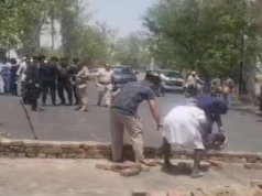 कुरुक्षेत्र में हाईवे पर दीवार निर्माण का प्रयास, प्रशासन ने कार्रवाई कर खुलवाया रास्ता