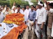 भिवानी में ग्रामीणों ने SSB जवान अनिल कुमार को दी अंतिम विदाई