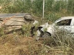 पानीपत में भीषण हादसा, कारें तबाह लेकिन दोनों चालक सुरक्षित