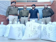 स्कॉर्पियो में छिपाकर ले जा रहा 128 किलो गांजा, आरोपी गिरफ्तार