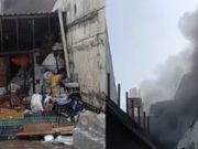 फरीदाबाद की जूता फैक्ट्री में लगी भीषण आग, छह दमकल गाड़ियां घंटों तक करती रहीं मशक्कत