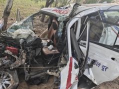 सिरसा में डायल-112 वाहन पेड़ से टकराया, तीन पुलिसकर्मी घायल