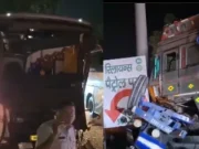 करनाल हाईवे पर भीषण हादसा: वोल्वो बस, ट्रक और ट्रैक्टर-ट्रॉली की टक्कर में 8 घायल