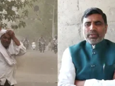 तेज आंधी के बीच शिक्षा मंत्री के काफिले में हादसा, पायलट गाड़ी पर गिरा बिजली का पोल