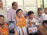 पलवल में खेल राज्य मंत्री गौरव गौतम ने कार्यकर्ताओं के साथ देखा ‘मन की बात’ कार्यक्रम