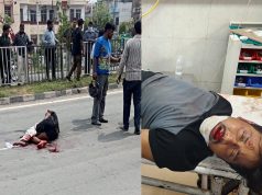 पारिवारिक विवाद के बाद युवक का हाईवे पर हंगामा, ट्रक के आगे कूदकर गंभीर रूप से घायल