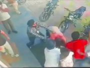 साढौरा में युवक की सरेआम पिटाई:लात-घूंसों के बाद बैट से किया हमला, CCTV वायरल