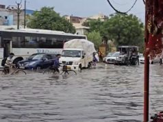 गुरुग्राम में हल्की बारिश से जलभराव, शीतला माता मंदिर पहुंचे श्रद्धालु परेशान
