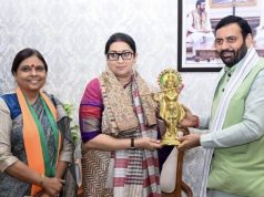 हरियाणा भाजपा संगठन को मजबूत करने पर मंथन, मुख्यमंत्री नायब सैनी से मिलीं स्मृति ईरानी