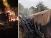 कैथल में एथनॉल टैंकर और ट्रक की टक्कर के बाद विस्फोट, चालक की मौत